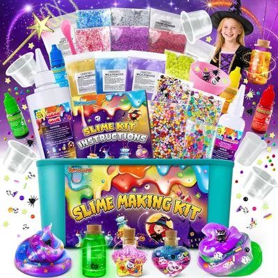 Immagine prodotto di Kit per creare slime a tema galassia per bambini - Set per realizzare lo slime in casa