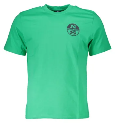Produktbild von Grünes Herren T-Shirt mit Rundhals und Druck – Kurzarm & Stylisch