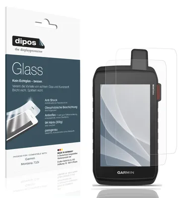 Image de 2x Protection ecrán pour Garmin Montana 710i mat Verre souple Film Protecteur 9H dipos