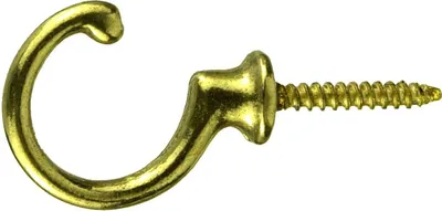 Produktbild von Gebogener Raffhaken mit Holzgewinde aus Edelstahl A2, 30 mm, 4er-Set