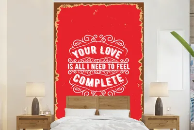 Produktbild von MuchoWow® Fototapete für Wohnzimmer oder Schlafzimmer Wandtapete Vinyl Motivtapete Jahrgang - Gestaltung - Text - 200x300 cm - Wanddekorationen