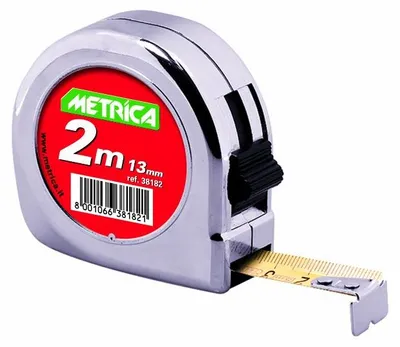 Productafbeelding van Metrica 38182: Meetlint, stopmechanisme, verchroomd, lengte 2 meter