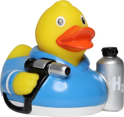Produktbild von Sauerstoff Nachhaltigkeitsente Quietscheente Berufsente Badeente ca. 8 cm gross