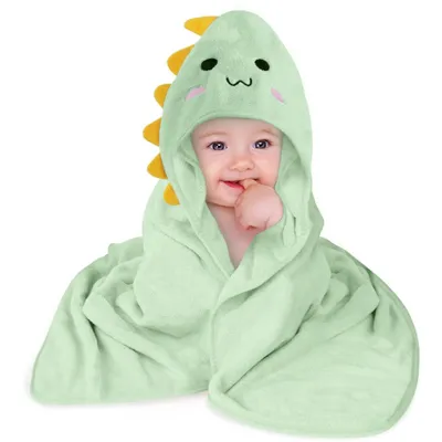 Produktbild von Baby Bademantel mit Dinosaurier-Kapuze 0-3 Jahre, Weich & Saugstark