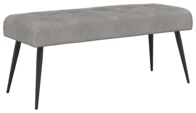 Image de Banc avec capitonnage bouton Gris clair 110 x 40 x 46 cm