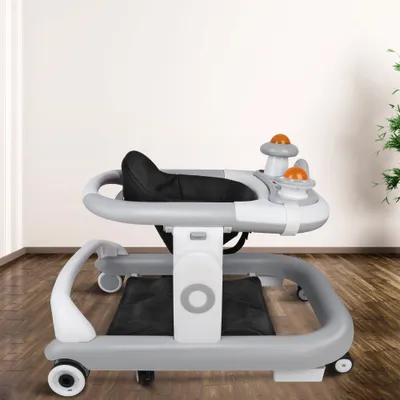 Produktbild von 3 in1 Baby Lauflernhilfe,Lauflernwagen Klappbar mit Musik,Spiel- und Lauflernwagen mit Spielecenter Esstisch,Gehfrei Babywalker ab 6 Monate Grau
