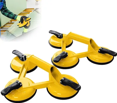 Produktbild von YARDIN 6er Set Saugheber Saugnapf Glassauger mit 120kg Tragkraft, Stark Saugnäpfe Fliesenheber mit Ergonomischen & Stabilen Griff für den