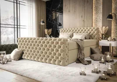 Produktbild von Figo IV B&B Home Boxspringbett Figo IV, 160x200 cm, Rosa, ruhige Formensprache und wohnliche Ausstrahlung für moderne und klassische Schlafzimmer