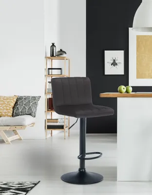 Produktbild von Barhocker Jamie Samt schwarz