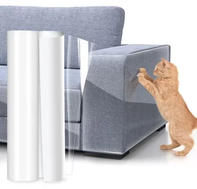 Obrázek produktu pro Elzusha – Průhledná samolepicí fólie na ochranu před škrábáním, rozměry 5 m x 43 cm, vhodná pro kočky i psy