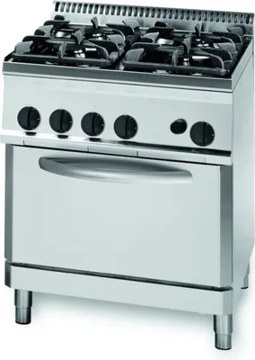 Obrázek produktu pro Plynový sporák KBS se 4 hořáky, plynová trouba, 700x700x850 mm, 2x 4,5 kW, 1x 3,3 kW, 1x 7,2 kW