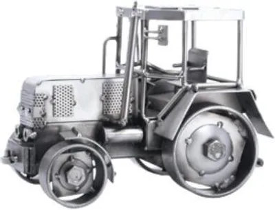 Image de Modèle réduit de tracteur en métal, pièce unique fabriquée à la main