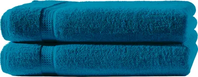 Produktbild von 2 Handtücher petrol 50x100 cm Set Baumwolle Handtuch Frottee flauschig weich