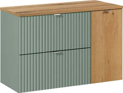 Produktbild von Waschtischunterschrank 90.4cm Jade mit 2 Schubladen, Grün