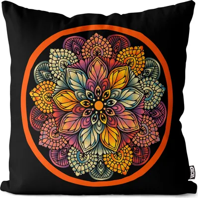 Produktbild von VOID Mandala Ornament Blume Kissenbezug Kissenhülle sofa couch wohnzimmer dekoration wasserfest Outdoor Kissen bezug deko