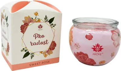 Produktbild von ARÔME Sweet Rose Duftkerze 12er-Set, 90 g, ca. 22 Std., Geschenkbox