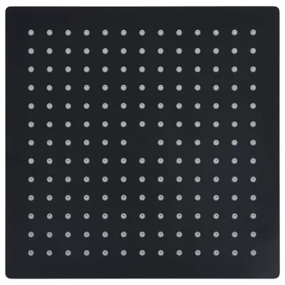 Produktbild von vidaXL Regenbrause Edelstahl 25x25 cm Quadrat Schwarz