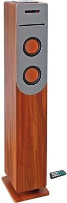 Image de INOVALLEY HP34-CD-WOODY Lecteur CD Tour - Bluetooth - 100 W - USB - Bois et gris