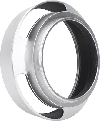 Produktbild von 2 Stück Gegenlichtblende aus Aluminiumlegierung, ausgehöhlt, 40,5 mm, für Leica-Kamera, Silber