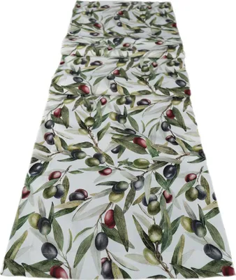 Produktbild von Tischdecke Tischläufer Druck Olive Frühling 40 x 140 cm