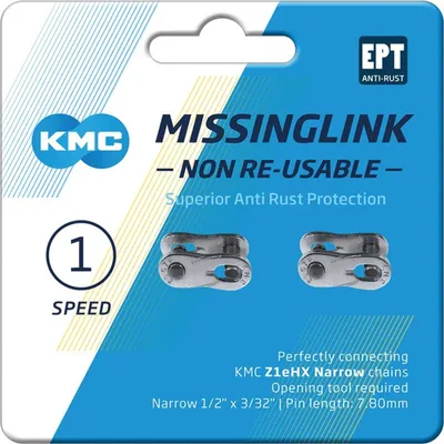Zdjęcie produktu dla KMC Kmc Clasp 1-Fold 2Pcs/Card No Z1Ehx Narrow
