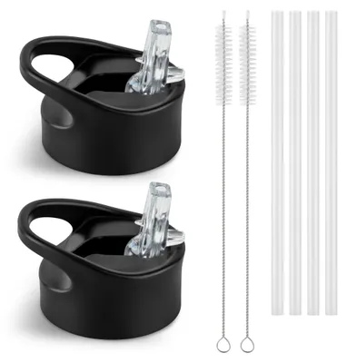 Produktbild von Ersatz Deckel Set für isolierte Trinkflaschen mit Strohhalm 1000ml 500ml Vinsun