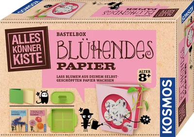 Produktbild von Kosmos 604592 AllesKönnerKiste Blühendes Papier. Lass Blumen Aus Papier Wachsen. DIY-Bastelset Für Kinder Ab 8 Jahre, Geschenk Für Kinder-Geburtstag, Mitbringsel, Beschäftigung, Kreativset