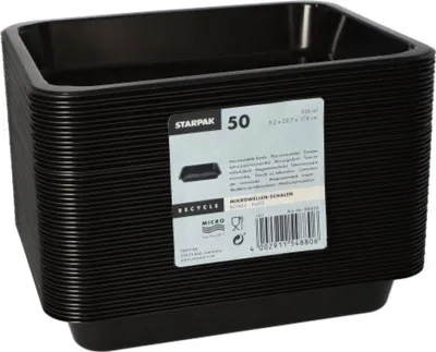 Zdjęcie produktu dla STARPAK 88774 50 STARPAK Menüschalen 0,935 l