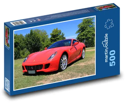 Produktbild von Puzzle 500 Roter Sportwagen in der Natur - martinpuzzle