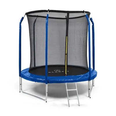 Obrázok produktu pre Klarfit detská trampolína, vnútorná/vonkajšia, s rebríkom, krytom hrán, 250 cm