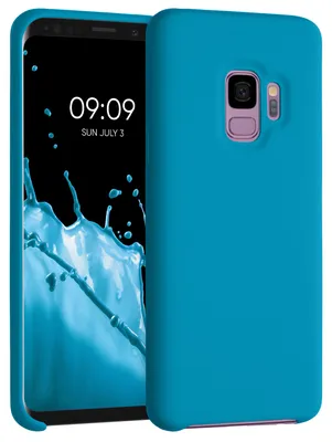 Produktbild von kwmobile Handyhülle für Samsung Galaxy S9 Hülle - Case Silikon - Kabelloses Laden - Schutzhülle Cover in Karibikblau
