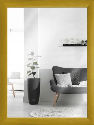 Produktbild von MendeFrames H220 Wandspiegel Klassisch gelb 30x90 cm