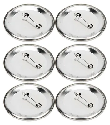 56 mm Button-Rohlinge, 100 Sets, runde Anstecknadeln