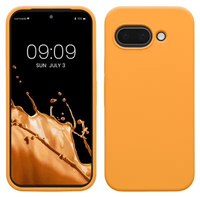 Produktbild von kwmobile Handyhülle für Google Pixel 9a Hülle, für Pixel 9a Case - Hülle Silikon - kabelloses Laden - Fruity Orange