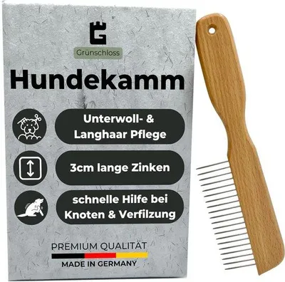 Zdjęcie produktu dla Grzebień dla psów o długiej sierści, z zębami o szerokości 3 cm, do rozczesywania podszerstka