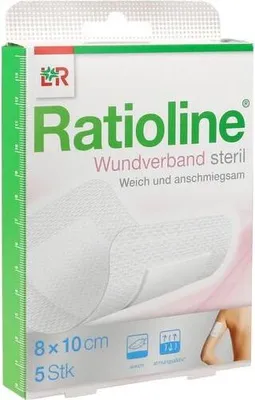 Produktbild von RATIOLINE Wundverband 10x8 cm steril