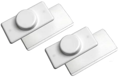 Rollo-Magnethalter, 4 Stück, weiß, selbstklebend, für Magnetrollos
