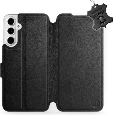 Zdjęcie produktu dla Etui na telefon z prawdziwej skóry do Galaxy A16 5G, Mobiwear Leather, czarne