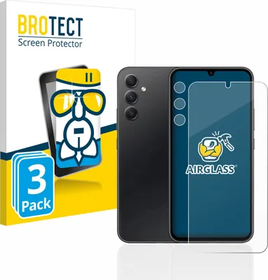 Produktbild von 3x BROTECT Schutzglas für Samsung Galaxy A34 5G (Display+Kamera) Schutzfolie Panzer Folie Glas Display Schutz klar