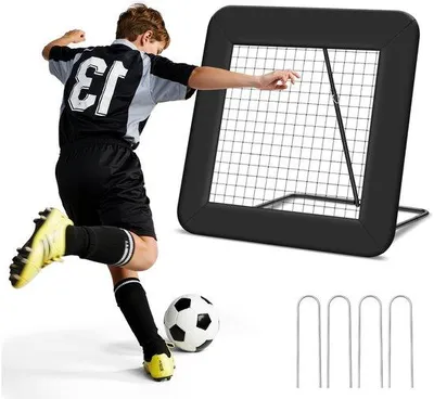 Produktbild von Fußball-Trainingsnet 100 x 100 cm, einstellbare Winkel 40-110°, mit Stahldämpfer und PE-Netz für Schieß- und Passübungen