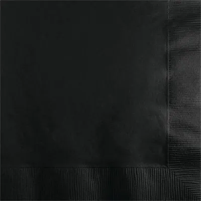 Produktbild von 150 kleine Servietten Schwarz 2-lagig 25x25cm