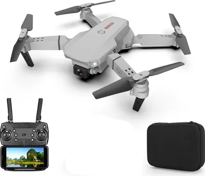 Obrázok produktu pre E88 pro dron 4k HD duálna kamera vizuálne umiestnenie 1080P WiFi fpv quadcopper šedá batéria