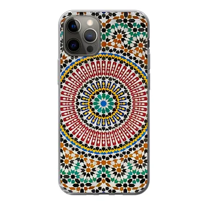 Produktbild von MuchoWow® Handyhülle Schutzhülle Hülle für iPhone 12 Pro Ansicht eines marokkanischen Mosaiks von oben Silikon Softcase Handy Hülle - Abdeckung