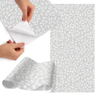 Zdjęcie produktu dla Folia do mebli 50 x 100 cm – folia samoprzylepna do mebli – folia samoprzylepna – folia do mebli – folia do mebli kuchennych – folia samoprzylepna do kuchni – folia do szafek – wodoodporna – zmywalna – samoprzylepna – bez pęcherzyków powietrza – usuwalna bez pozostawiania śladów – wzór liści