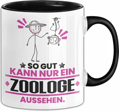 Produktbild von Zoologe Geschenk Tasse So Gut Kann Nur Ein Zoologe Aussehen Geschenkidee Kaffee-Becher (Schwarz)