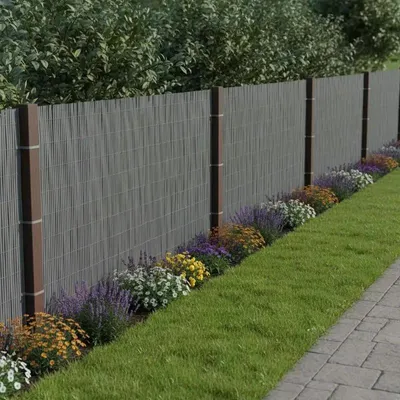 Produktbild von Gartenzaun - Doppelseitige PVC-Sichtschutzmatte - UV- und witterungsbeständig - 110 x 500 cm - Schwarz