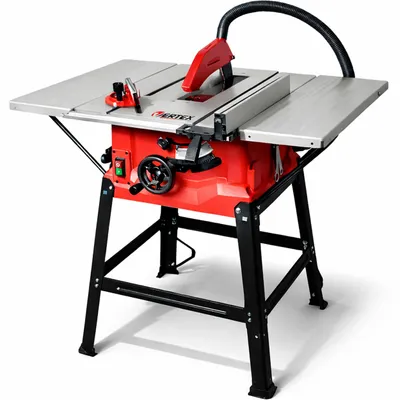 Zdjęcie produktu dla Piła stołowa, 1800W, powiększany blat roboczy, pilarka stołowa do drewna, Cyrkularka, cięcie 45° i 90°, tarcza w zestawie VERTEX