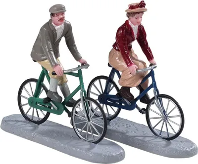 Productafbeelding van Kerstfiguur Bike ride date set of 2 LEMAX