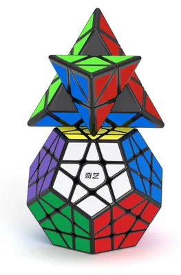 Produktbild von Magischer Würfel-Speedcube-Set – 2 Stück, schwarz