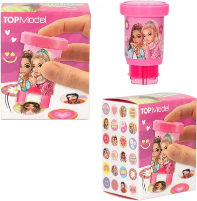 Obrázek produktu pro Depesche 13348 TOPModel Sticker Stamper - Sada samolepek pro razítkování modelů, včetně razítka a 160 samolepek